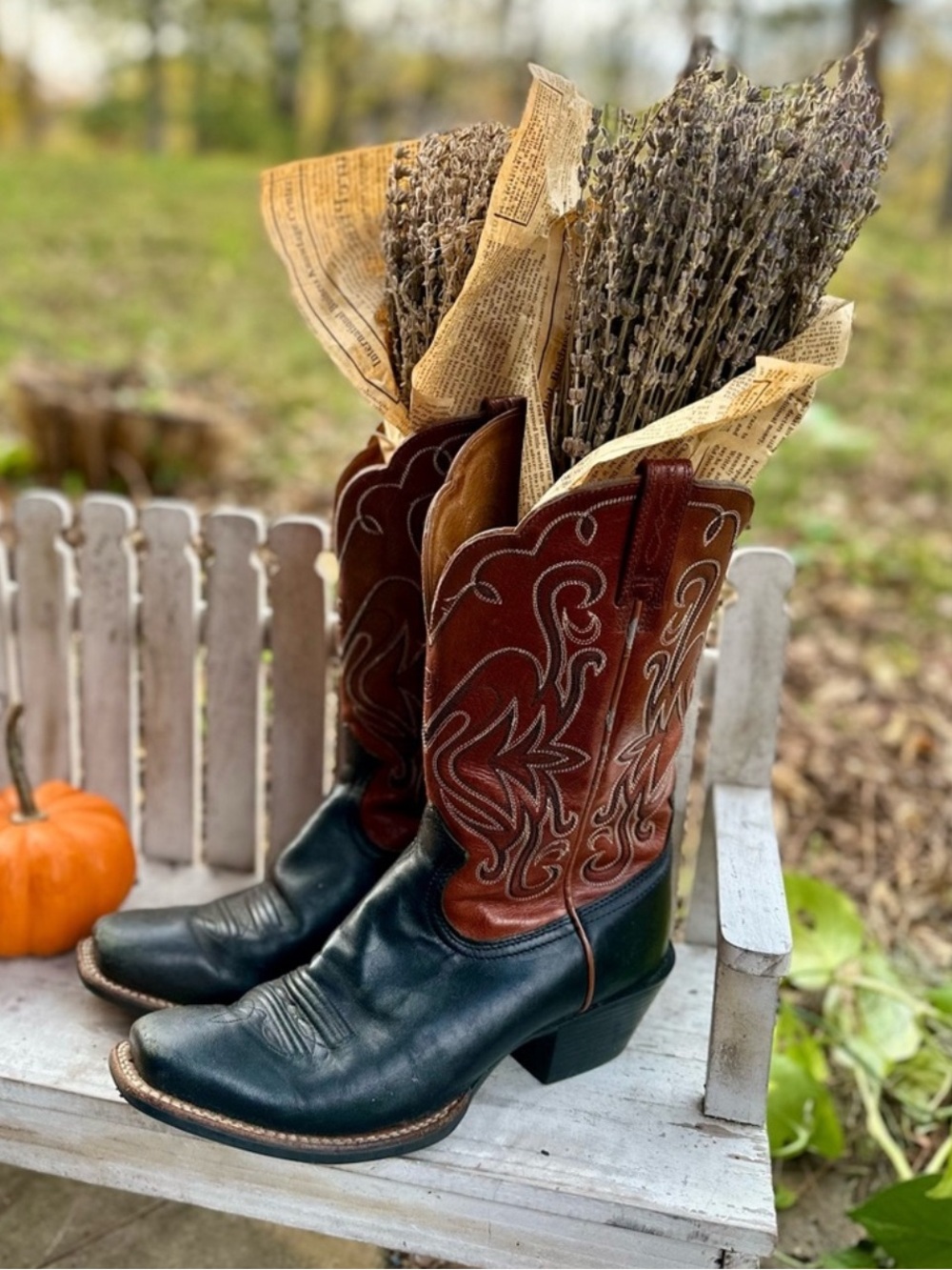Ariat “Legend” Brown & Black Western Cowboy Boots sz 9 B